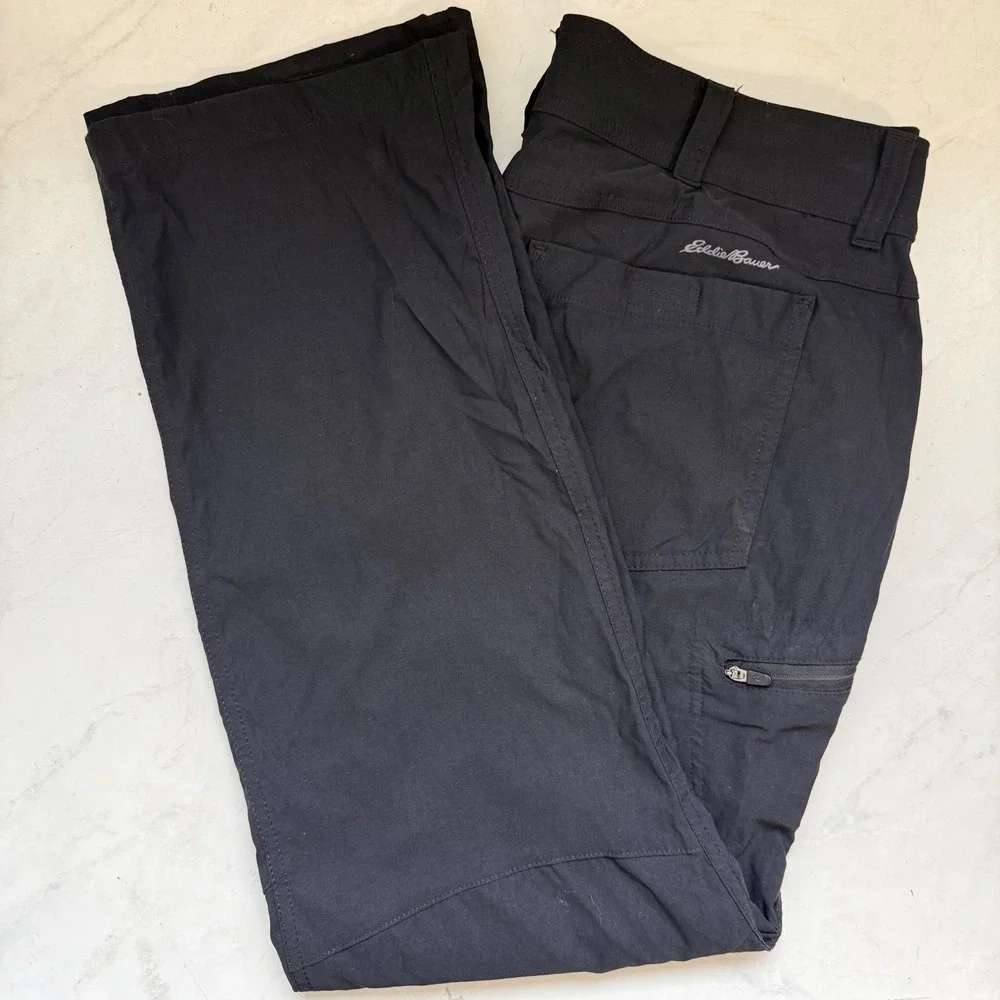 Eddie Bauer First Ascent Men's 36 Black Hiking Pants Outdoor Travel Neutral
